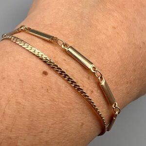 Express Gold tone Layered Bracelet